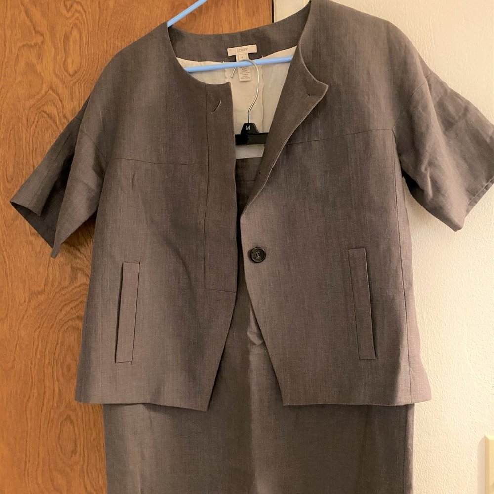 J. Crew beige skirt set, size 8